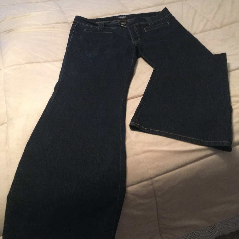 Angels Dark Wash Extra-Flare Stretch Jeans